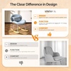 image:imageVINGLI 256 Extra Wide Criss Cross Nursery Rocking ChairCute Curved 115 Reclining Armless GliderTeddy Small Rocker wPillow amp Solid Wood for IndoorBedroom Living RoomTeddy FleeceBlush PinkTeddysky Blue