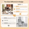 image:imageVINGLI 256 Extra Wide Criss Cross Nursery Rocking ChairCute Curved 115 Reclining Armless GliderTeddy Small Rocker wPillow amp Solid Wood for IndoorBedroom Living RoomTeddy FleeceBlush PinkFluffycocoa