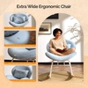 image:imageVINGLI 256 Extra Wide Criss Cross Nursery Rocking ChairCute Curved 115 Reclining Armless GliderTeddy Small Rocker wPillow amp Solid Wood for IndoorBedroom Living RoomTeddy FleeceBlush PinkTeddysky Blue
