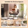 image:imageVINGLI 256 Extra Wide Criss Cross Nursery Rocking ChairCute Curved 115 Reclining Armless GliderTeddy Small Rocker wPillow amp Solid Wood for IndoorBedroom Living RoomTeddy FleeceBlush PinkFluffycocoa