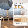 image:imageVINGLI 256 Extra Wide Criss Cross Nursery Rocking ChairCute Curved 115 Reclining Armless GliderTeddy Small Rocker wPillow amp Solid Wood for IndoorBedroom Living RoomTeddy FleeceBlush PinkTeddysky Blue