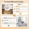 image:imageVINGLI 256 Extra Wide Criss Cross Nursery Rocking ChairCute Curved 115 Reclining Armless GliderTeddy Small Rocker wPillow amp Solid Wood for IndoorBedroom Living RoomTeddy FleeceBlush PinkFluffywhite