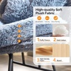 image:imageVINGLI 256 Extra Wide Criss Cross Nursery Rocking ChairCute Curved 115 Reclining Armless GliderTeddy Small Rocker wPillow amp Solid Wood for IndoorBedroom Living RoomTeddy FleeceBlush PinkFluffynavy Blue