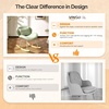 image:imageVINGLI 256 Extra Wide Criss Cross Nursery Rocking ChairCute Curved 115 Reclining Armless GliderTeddy Small Rocker wPillow amp Solid Wood for IndoorBedroom Living RoomTeddy FleeceBlush PinkTeddyseafoam Green