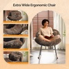 image:imageVINGLI 256 Extra Wide Criss Cross Nursery Rocking ChairCute Curved 115 Reclining Armless GliderTeddy Small Rocker wPillow amp Solid Wood for IndoorBedroom Living RoomTeddy FleeceBlush PinkFluffycocoa