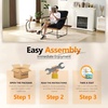 image:imageVINGLI 28 W Criss Cross Sling Accent Chair Set of 2 with Removable Seat Cushion Plush Living Room Chair with Rubber Wood Armrest Comfy Lounge Armchair for Living Room Bedroom amp Balcony BeigeBlack
