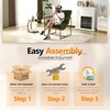 image:imageVINGLI 28 W Criss Cross Sling Accent Chair Set of 2 with Removable Seat Cushion Plush Living Room Chair with Rubber Wood Armrest Comfy Lounge Armchair for Living Room Bedroom amp Balcony BeigeOlive Green