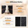 image:imageVINGLI 28 W Criss Cross Sling Accent Chair Set of 2 with Removable Seat Cushion Plush Living Room Chair with Rubber Wood Armrest Comfy Lounge Armchair for Living Room Bedroom amp Balcony BeigeBlack