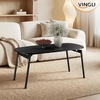 image:imageVINGLI 315 Folding Coffee Table Portable Small Coffee Tables for Living Room Foldable Center Table for Small Spaces No Assembly Needed WalnutOnyx Black