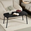 image:imageVINGLI 315 Folding Coffee Table Portable Small Coffee Tables for Living Room Foldable Center Table for Small Spaces No Assembly Needed WalnutOnyx Black