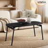 image:imageVINGLI 315 Folding Coffee Table Portable Small Coffee Tables for Living Room Foldable Center Table for Small Spaces No Assembly Needed WalnutOnyx Black