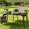 image:imageVINGLI 315 Folding Coffee Table Portable Small Coffee Tables for Living Room Foldable Center Table for Small Spaces No Assembly Needed WalnutOnyx Black