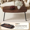 image:imageVINGLI 315 Folding Coffee Table Portable Small Coffee Tables for Living Room Foldable Center Table for Small Spaces No Assembly Needed WalnutWalnut