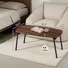 image:imageVINGLI 315 Folding Coffee Table Portable Small Coffee Tables for Living Room Foldable Center Table for Small Spaces No Assembly Needed WalnutWalnut