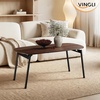 image:imageVINGLI 315 Folding Coffee Table Portable Small Coffee Tables for Living Room Foldable Center Table for Small Spaces No Assembly Needed WalnutWalnut