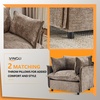 image:imageVINGLI 34 Oversized Accent Chair Light Brown Reading Chair Upholstered Armchair Soft Chenille Fabric Living Room Chairs Sofa for Adults Bedroom Home Office Play Room
