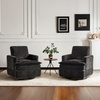 image:imageVINGLI 360Swivel MidCentury Modern Accent Armchairs Set of 2 with DoubleLayer Seat Cushions Comfy Single Square Sofa Upholstered Club Chairs for Living RoomBedroom Reading Room Chenille BeigeChenille Black