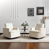 image:imageVINGLI 360Swivel MidCentury Modern Accent Armchairs Set of 2 with DoubleLayer Seat Cushions Comfy Single Square Sofa Upholstered Club Chairs for Living RoomBedroom Reading Room Chenille BeigeChenille Beige