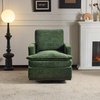 image:imageVINGLI 360Swivel MidCentury Modern Accent Armchairs Set of 2 with DoubleLayer Seat Cushions Comfy Single Square Sofa Upholstered Club Chairs for Living RoomBedroom Reading Room Chenille BeigeChenille Green