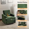 image:imageVINGLI 360Swivel MidCentury Modern Accent Armchairs Set of 2 with DoubleLayer Seat Cushions Comfy Single Square Sofa Upholstered Club Chairs for Living RoomBedroom Reading Room Chenille BeigeChenille Green