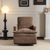 image:imageVINGLI 360Swivel MidCentury Modern Accent Armchairs Set of 2 with DoubleLayer Seat Cushions Comfy Single Square Sofa Upholstered Club Chairs for Living RoomBedroom Reading Room Chenille BeigeChenille Khaki