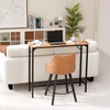 image:imageVINGLI 43 Inch High Top Bar Table Wooden Rectangular Narrow Long Counter Height Pub Table MultiScene Use for Kitchen Living Room Dining Sofa Entryway BrownBrown