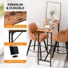 image:imageVINGLI 43 Inch High Top Bar Table Wooden Rectangular Narrow Long Counter Height Pub Table MultiScene Use for Kitchen Living Room Dining Sofa Entryway BrownBrown