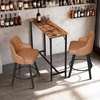 image:imageVINGLI 43 Inch High Top Bar Table Wooden Rectangular Narrow Long Counter Height Pub Table MultiScene Use for Kitchen Living Room Dining Sofa Entryway BrownBrown
