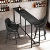image:imageVINGLI 43 Inch High Top Bar Table Wooden Rectangular Narrow Long Counter Height Pub Table MultiScene Use for Kitchen Living Room Dining Sofa Entryway BrownBlack