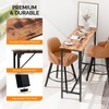 image:imageVINGLI 43 Inch High Top Bar Table Wooden Rectangular Narrow Long Counter Height Pub Table MultiScene Use for Kitchen Living Room Dining Sofa Entryway BrownBrown