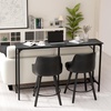 image:imageVINGLI 43 Inch High Top Bar Table Wooden Rectangular Narrow Long Counter Height Pub Table MultiScene Use for Kitchen Living Room Dining Sofa Entryway BrownBlack