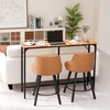 image:imageVINGLI 43 Inch High Top Bar Table Wooden Rectangular Narrow Long Counter Height Pub Table MultiScene Use for Kitchen Living Room Dining Sofa Entryway BrownBrown