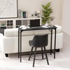 image:imageVINGLI 43 Inch High Top Bar Table Wooden Rectangular Narrow Long Counter Height Pub Table MultiScene Use for Kitchen Living Room Dining Sofa Entryway BrownBlack