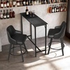 image:imageVINGLI 43 Inch High Top Bar Table Wooden Rectangular Narrow Long Counter Height Pub Table MultiScene Use for Kitchen Living Room Dining Sofa Entryway BrownBlack