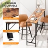 image:imageVINGLI 43 Inch High Top Bar Table Wooden Rectangular Narrow Long Counter Height Pub Table MultiScene Use for Kitchen Living Room Dining Sofa Entryway BrownBrown