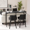image:imageVINGLI 43 Inch High Top Bar Table Wooden Rectangular Narrow Long Counter Height Pub Table MultiScene Use for Kitchen Living Room Dining Sofa Entryway BrownBlack