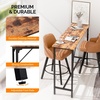 image:imageVINGLI 43 Inch High Top Bar Table Wooden Rectangular Narrow Long Counter Height Pub Table MultiScene Use for Kitchen Living Room Dining Sofa Entryway BrownBrown