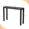 image:imageVINGLI 46 Console Table for entryway Solid Wood Entryway Table Narrow Sofa Table Behind Couch for Living Room Hallway Bedroom Entrance SeashellBlack