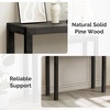 image:imageVINGLI 46 Console Table for entryway Solid Wood Entryway Table Narrow Sofa Table Behind Couch for Living Room Hallway Bedroom Entrance SeashellBlack