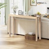 image:imageVINGLI 46 Console Table for entryway Solid Wood Entryway Table Narrow Sofa Table Behind Couch for Living Room Hallway Bedroom Entrance SeashellSeashell