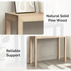 image:imageVINGLI 46 Console Table for entryway Solid Wood Entryway Table Narrow Sofa Table Behind Couch for Living Room Hallway Bedroom Entrance SeashellSeashell