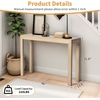 image:imageVINGLI 46 Console Table for entryway Solid Wood Entryway Table Narrow Sofa Table Behind Couch for Living Room Hallway Bedroom Entrance SeashellSeashell