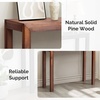 image:imageVINGLI 46 Console Table for entryway Solid Wood Entryway Table Narrow Sofa Table Behind Couch for Living Room Hallway Bedroom Entrance SeashellWalnut