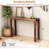 image:imageVINGLI 46 Console Table for entryway Solid Wood Entryway Table Narrow Sofa Table Behind Couch for Living Room Hallway Bedroom Entrance SeashellWalnut