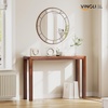 image:imageVINGLI 46 Console Table for entryway Solid Wood Entryway Table Narrow Sofa Table Behind Couch for Living Room Hallway Bedroom Entrance SeashellWalnut