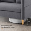 image:imageVINGLI 47 Small Couch Linen Loveseat Sofa Light Grey Mini Couch Mid Century Modern Decor Love Seat for Small Spaces Living Room Bedroom Play RoomDark Grey