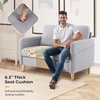 image:imageVINGLI 47 Small Couch Linen Loveseat Sofa Light Grey Mini Couch Mid Century Modern Decor Love Seat for Small Spaces Living Room Bedroom Play RoomLight Grey