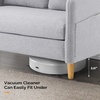 image:imageVINGLI 47 Small Couch Linen Loveseat Sofa Light Grey Mini Couch Mid Century Modern Decor Love Seat for Small Spaces Living Room Bedroom Play RoomLight Grey