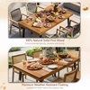 image:imageVINGLI 48 Inch Solid Wood Dining Table for 46 Walnut Rectangular Kitchen Table with Waterproof Tabletop for Indoor amp Outdoor Use Pine Wood Dinner Table for Patio Dining Room Kitchen ApartmentWalnut