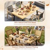 image:imageVINGLI 48 Inch Solid Wood Dining Table for 46 Walnut Rectangular Kitchen Table with Waterproof Tabletop for Indoor amp Outdoor Use Pine Wood Dinner Table for Patio Dining Room Kitchen ApartmentLight Oak